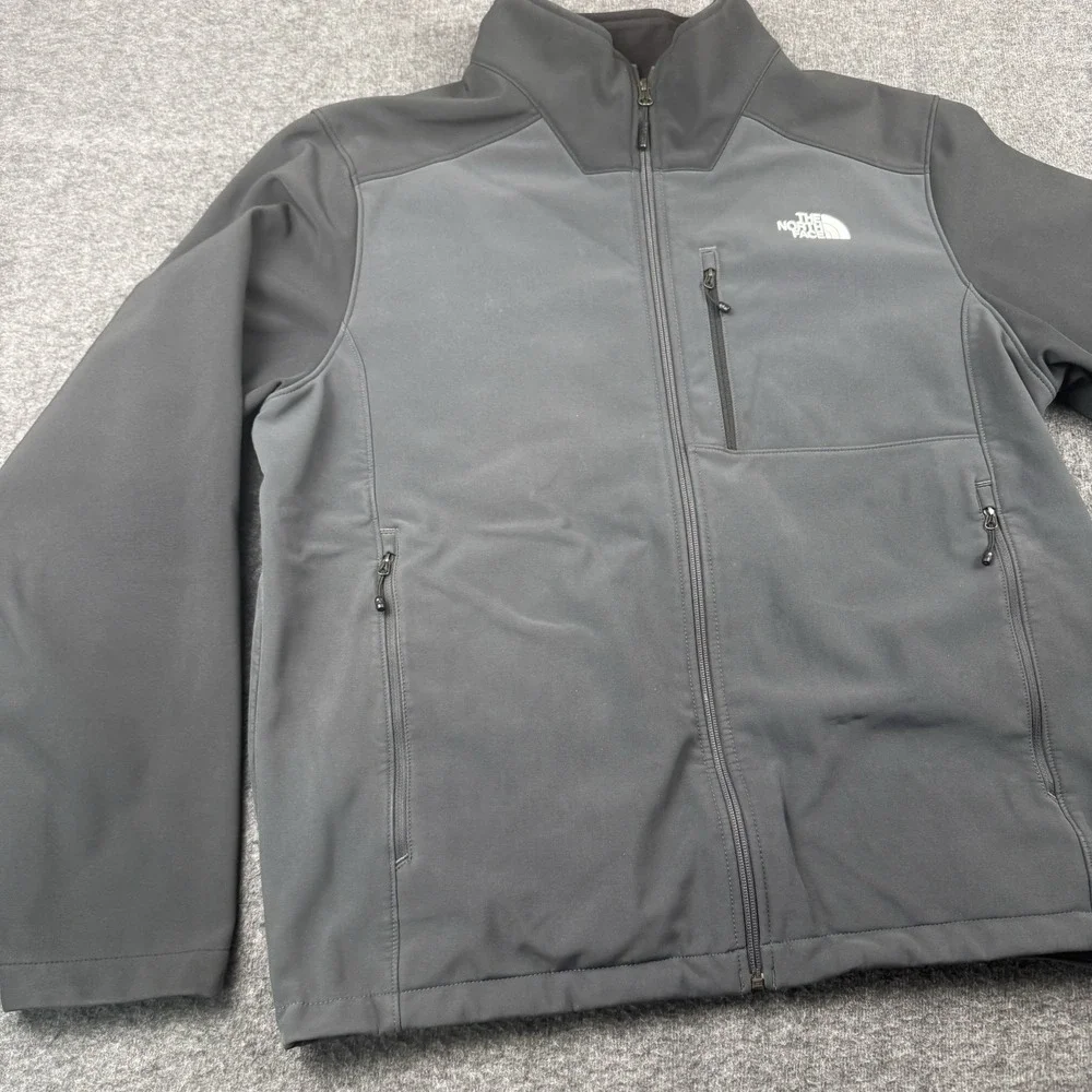 The North Face Jacket Mens XL‎ Black WindWall Softshell Full Zip Hiking Outdoors